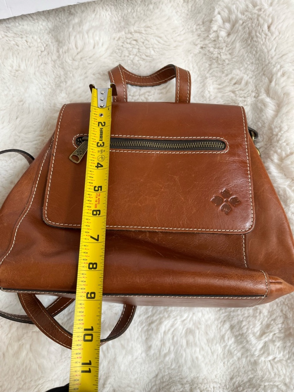 Patricia Nash Brown Leather Convertible Backpack - Picture 9 of 16